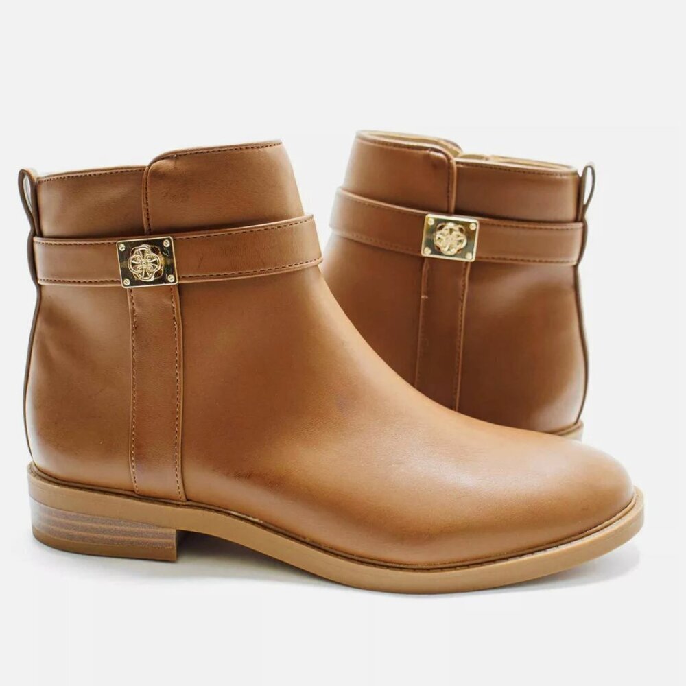 Charter Club Womens Jevevaa Faux Leather Almond Toe Ankle Boots